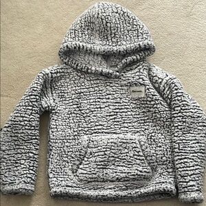Cozy Grey Sherpa Hoodie for Kids